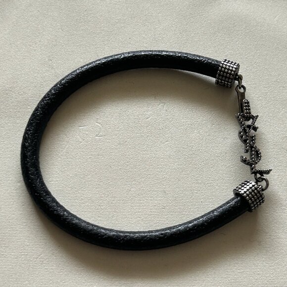 Leather Ysl Bracelets NWT SAINT LAURENT BRACELET LEATHER Black